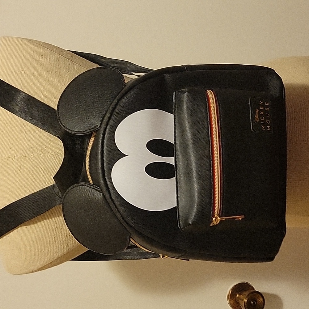 NWT: Disney Mickey Mouse Mini Backpack with 3D Ears and Logo